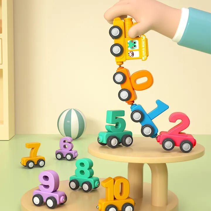 Colorful Plastic Magnetic Digital Number Train - 86A - Default Title - Odeez | Educational Toys Pakistan
