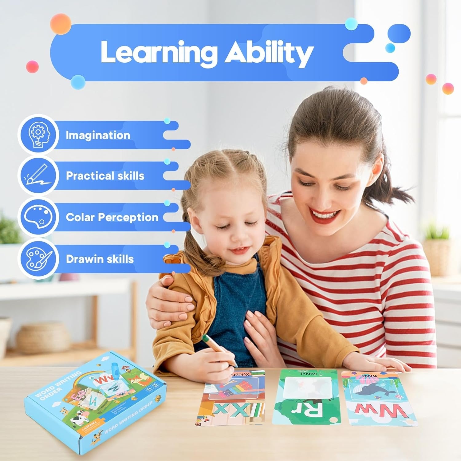 Magical Water Doodle Alphabet Painting Cards - 26 pieces - Default Title - Odeez | Educational Toys Pakistan