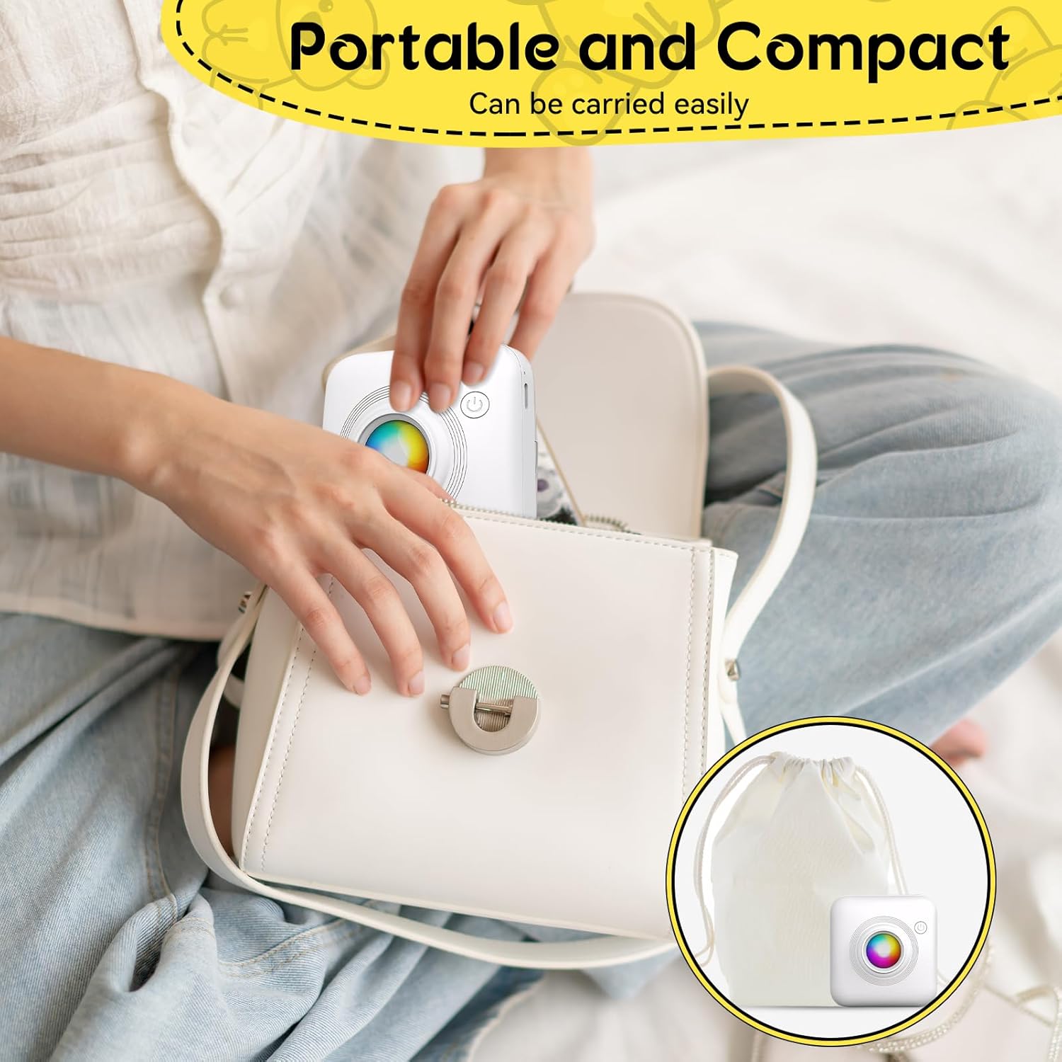 Mini Portable Pocket Thermal Bluetooth Printer with LED Light - X3 - Default Title - Odeez | Educational Toys Pakistan