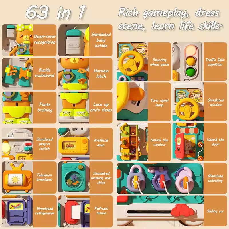 Mega Multi-activity Sensory Busy Light and Sound Busy Learning Kit - 514 - Default Title - Odeez | Educational Toys Pakistan