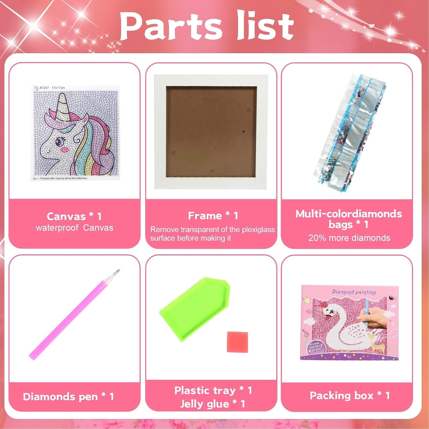 DIY 3D Diamond Art Painting Frame Random Design - 160 - Default Title - Odeez | Educational Toys Pakistan