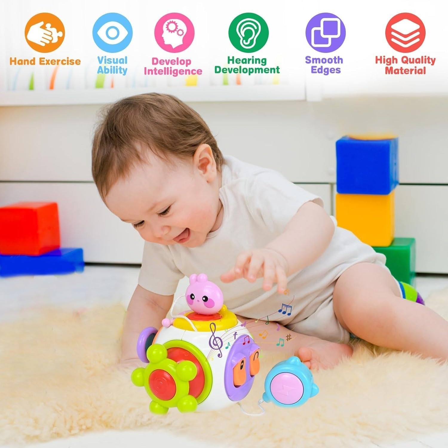 6in1 Busy Catch Ball Activity Cube - 022