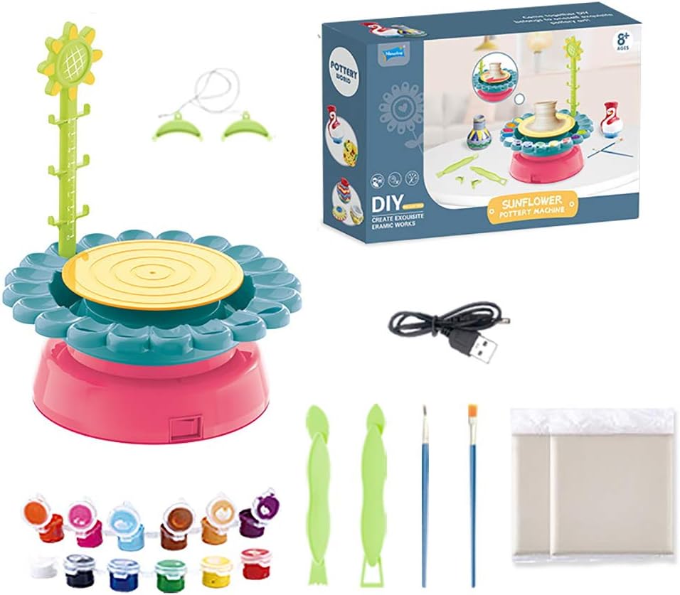 DIY Sunflower Pottery Wheel Kit - 10A - Default Title - Odeez | Educational Toys Pakistan