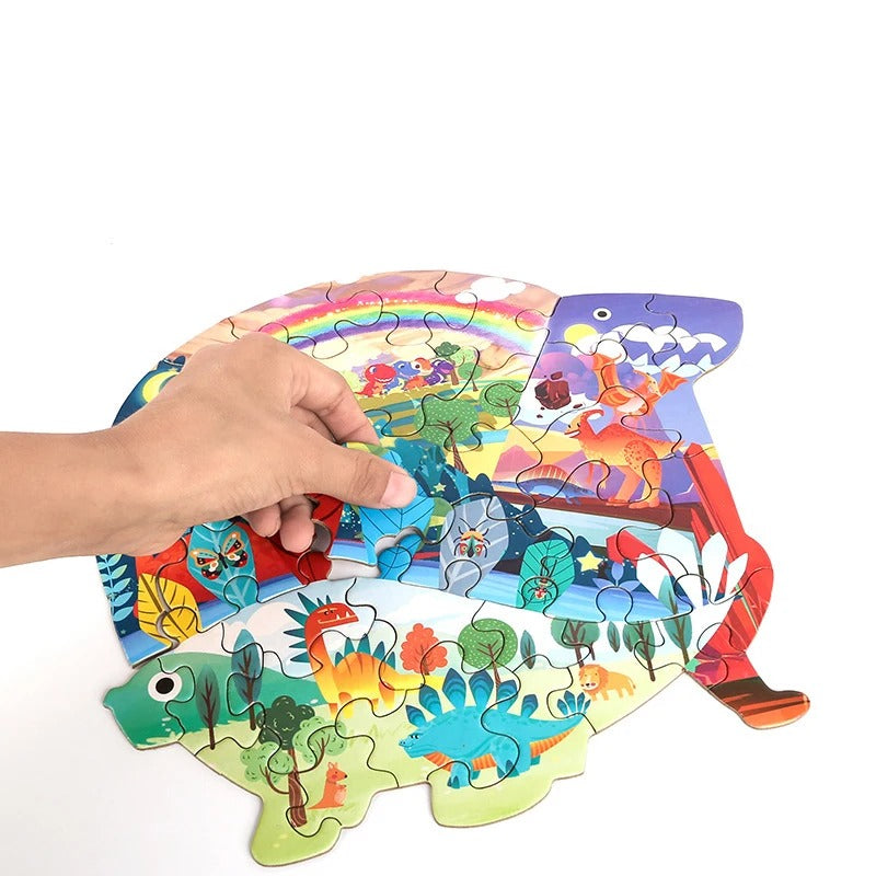 Mini Dinosaur World Jigsaw Puzzles - 36 pieces - 801 - Default Title - Odeez | Educational Toys Pakistan