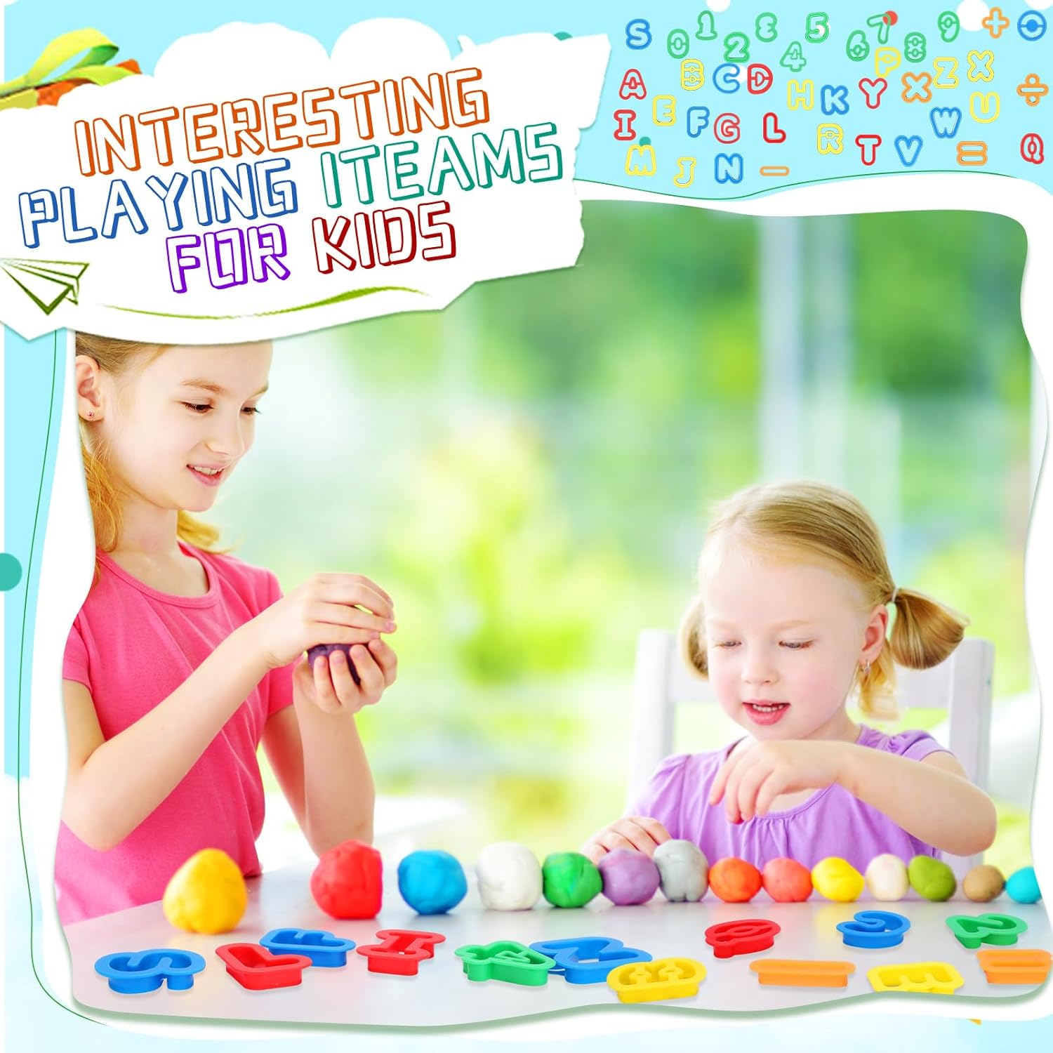 Alphabet and Numbers Funny Clay Play Dough Kit - 531 - Default Title - Odeez | Educational Toys Pakistan