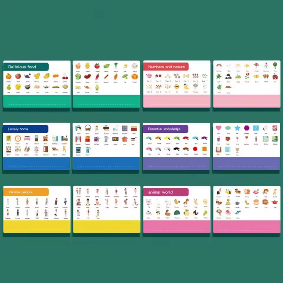 6in1 Magnetic Recognize Word Learning Kit With Marker - Default Title - Odeez | Educational Toys Pakistan