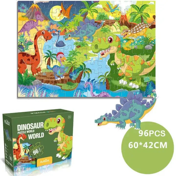 Underwater World, Space and Dinosaur Jigsaw Floor Puzzle - 96 pieces - Dinosaur-Space-Underwater - Odeez | Educational Toys Pakistan