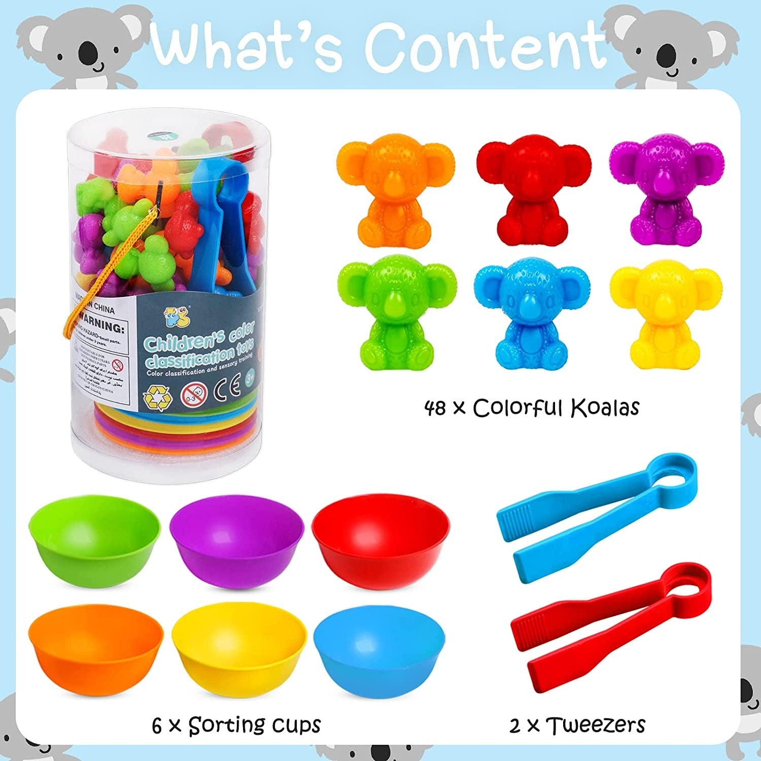 Colorful Sort Counting Bears with Matching Cups - 827