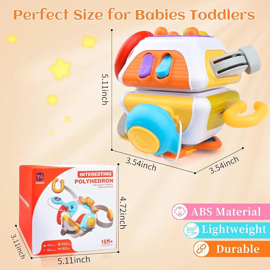 10in1 Montessori Sensory Busy Learning Cube - 180 - Default Title - Odeez | Educational Toys Pakistan