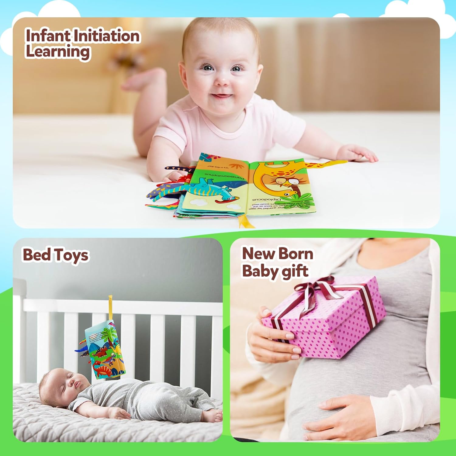 Baby Soft Dinosaur Learning Cloth Book - 074