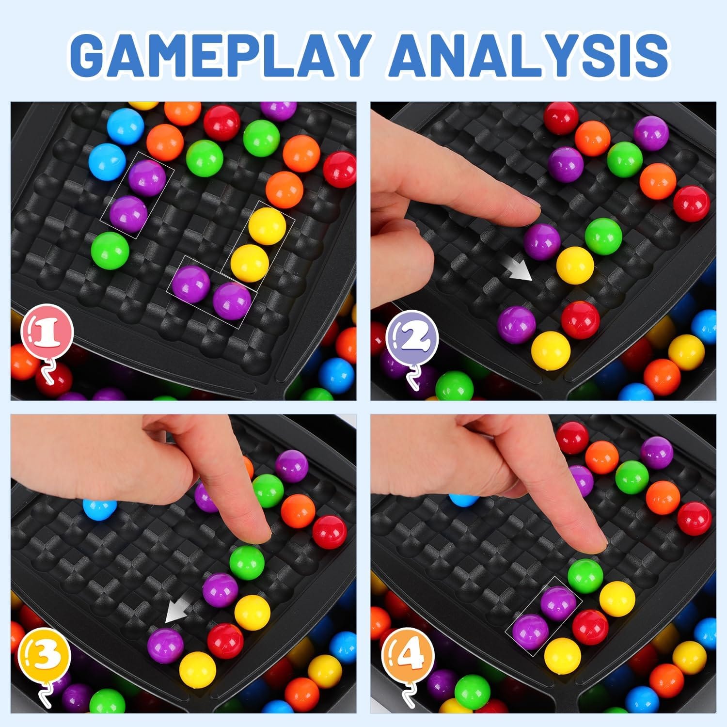 Intellectual Rainbow Chessboard Ball Game - 040