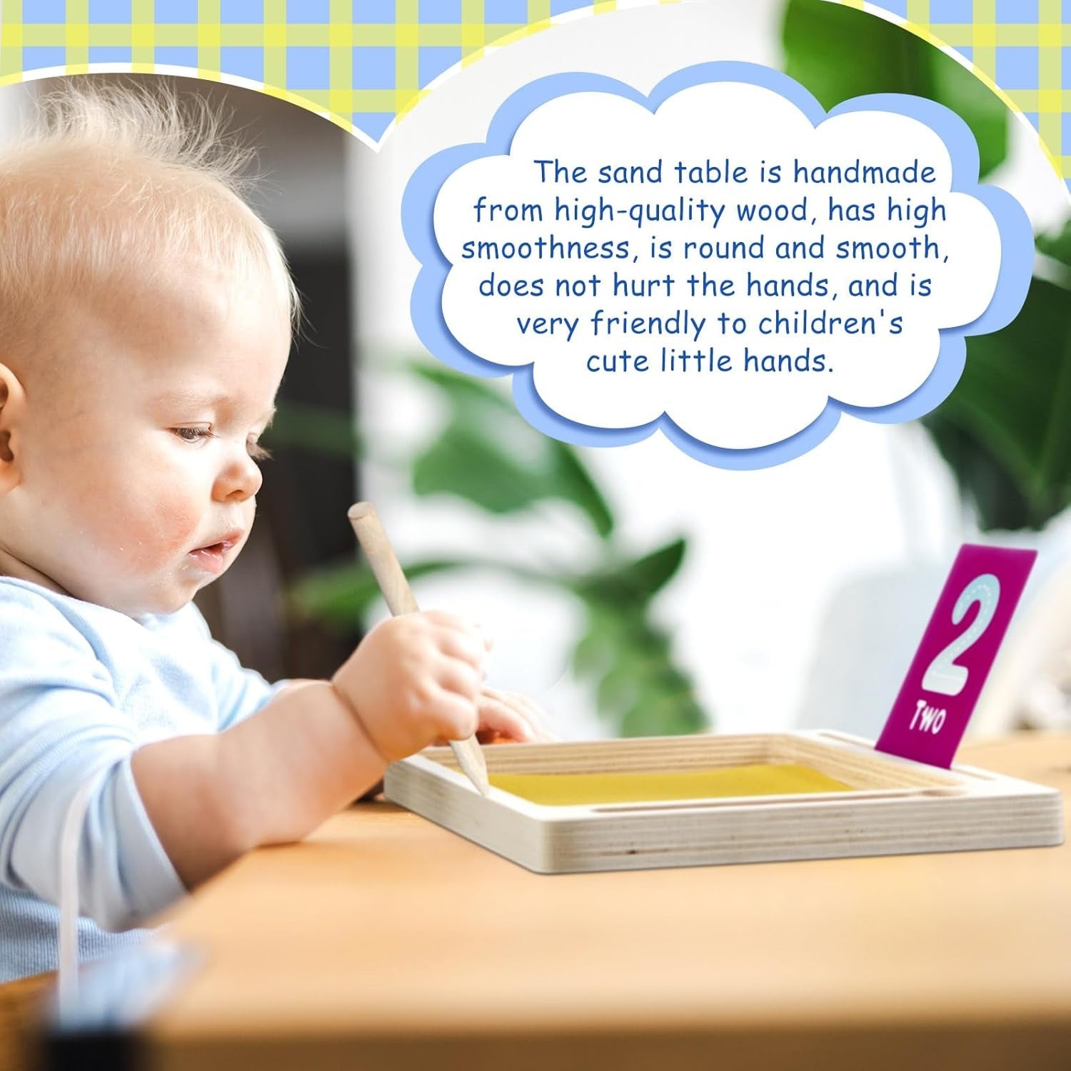 Montessori Wooden Sand Tray Tracing Preschool Kit - 138 - Default Title - Odeez | Educational Toys Pakistan