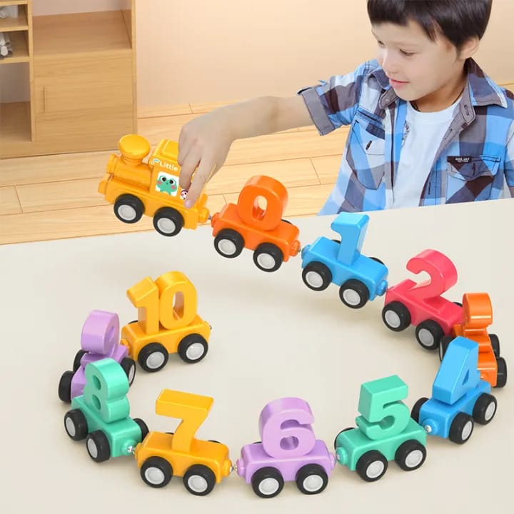Colorful Plastic Magnetic Digital Number Train - 86A - Default Title - Odeez | Educational Toys Pakistan
