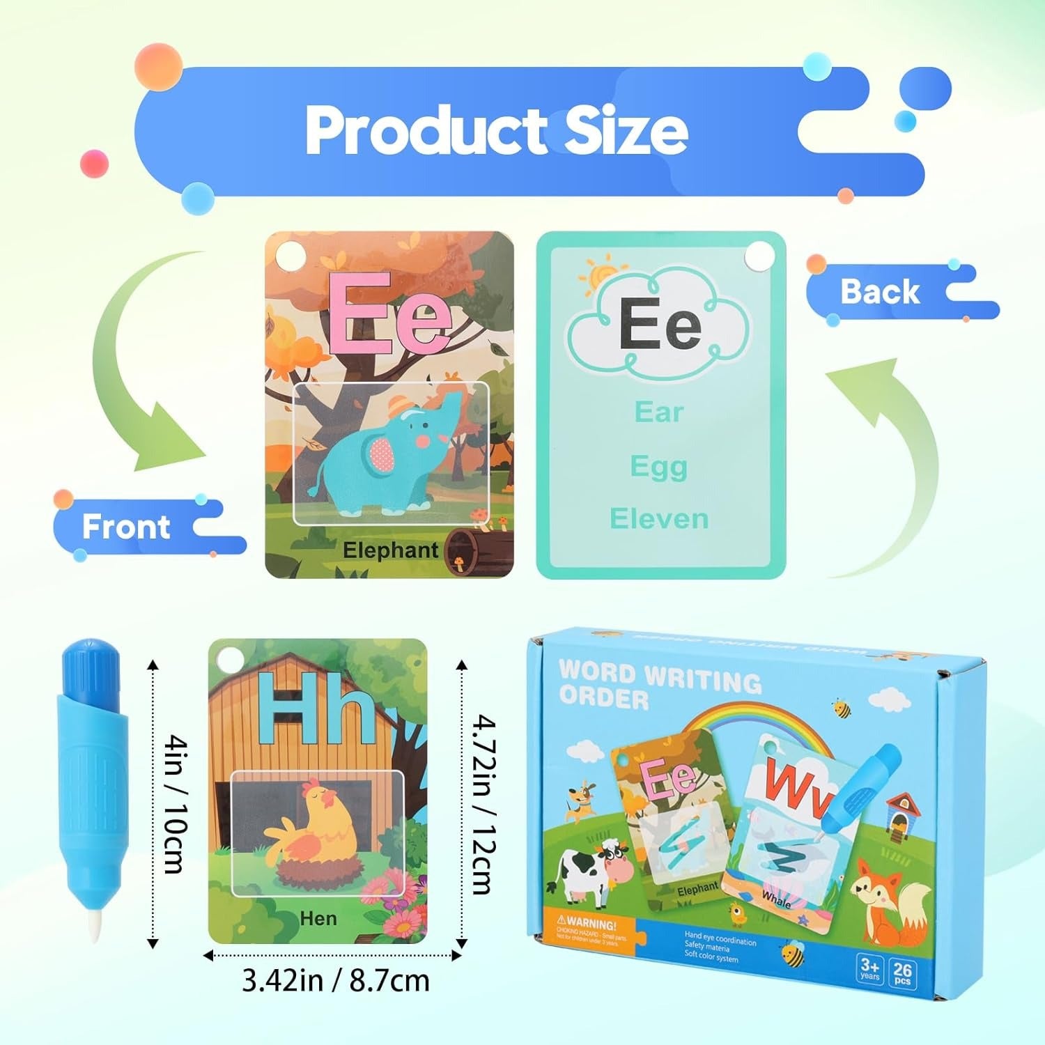 Magical Water Doodle Alphabet Painting Cards - 26 pieces - Default Title - Odeez | Educational Toys Pakistan