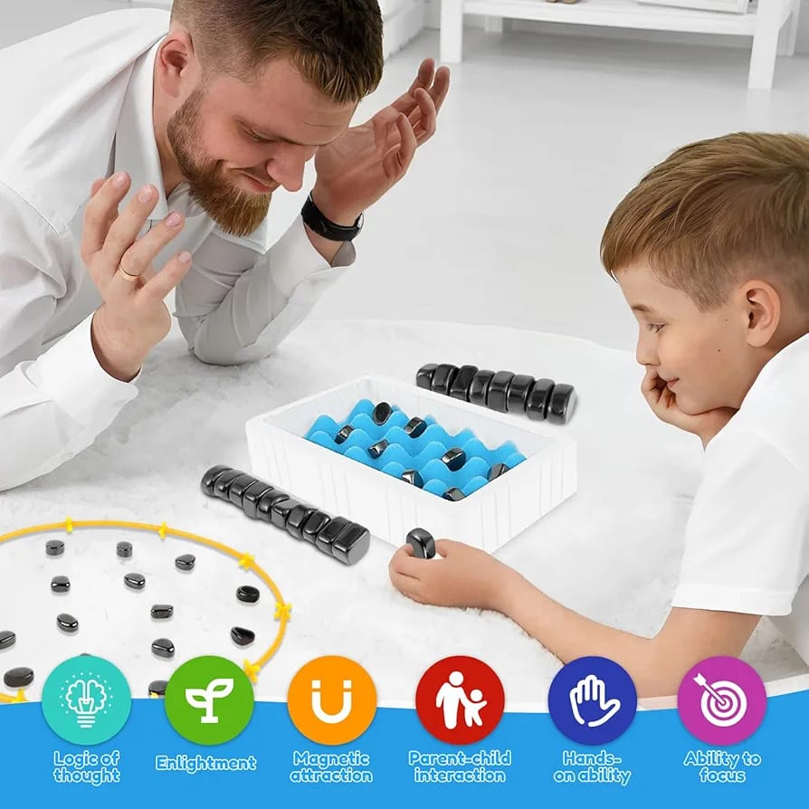 Magnetic Effect Chess Stone Family Board Game - 069 - Default Title - Odeez | Educational Toys Pakistan