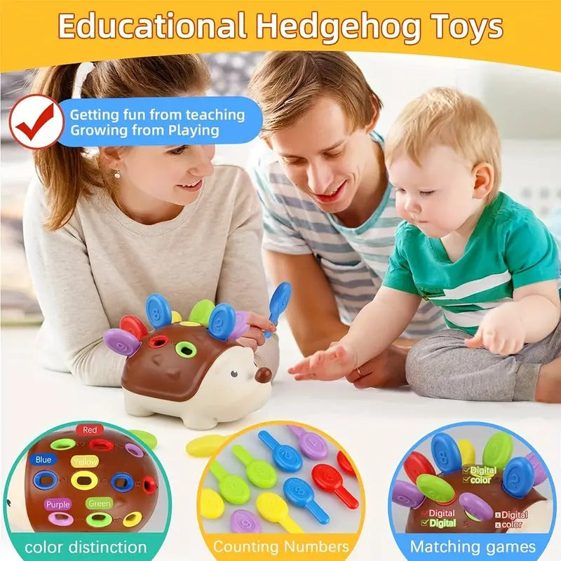 Hedgehog Color and Number Learning Puzzle Kit - 10A - Default Title - Odeez | Educational Toys Pakistan