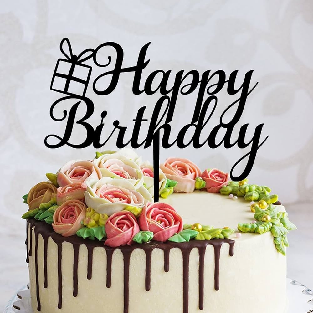 Wooden Happy Birthday Cake Topper - Default Title - Odeez | Educational Toys Pakistan