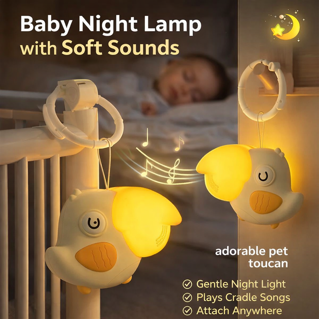 Adorable Toucan Baby Bird Night Lamp with Sound - 837