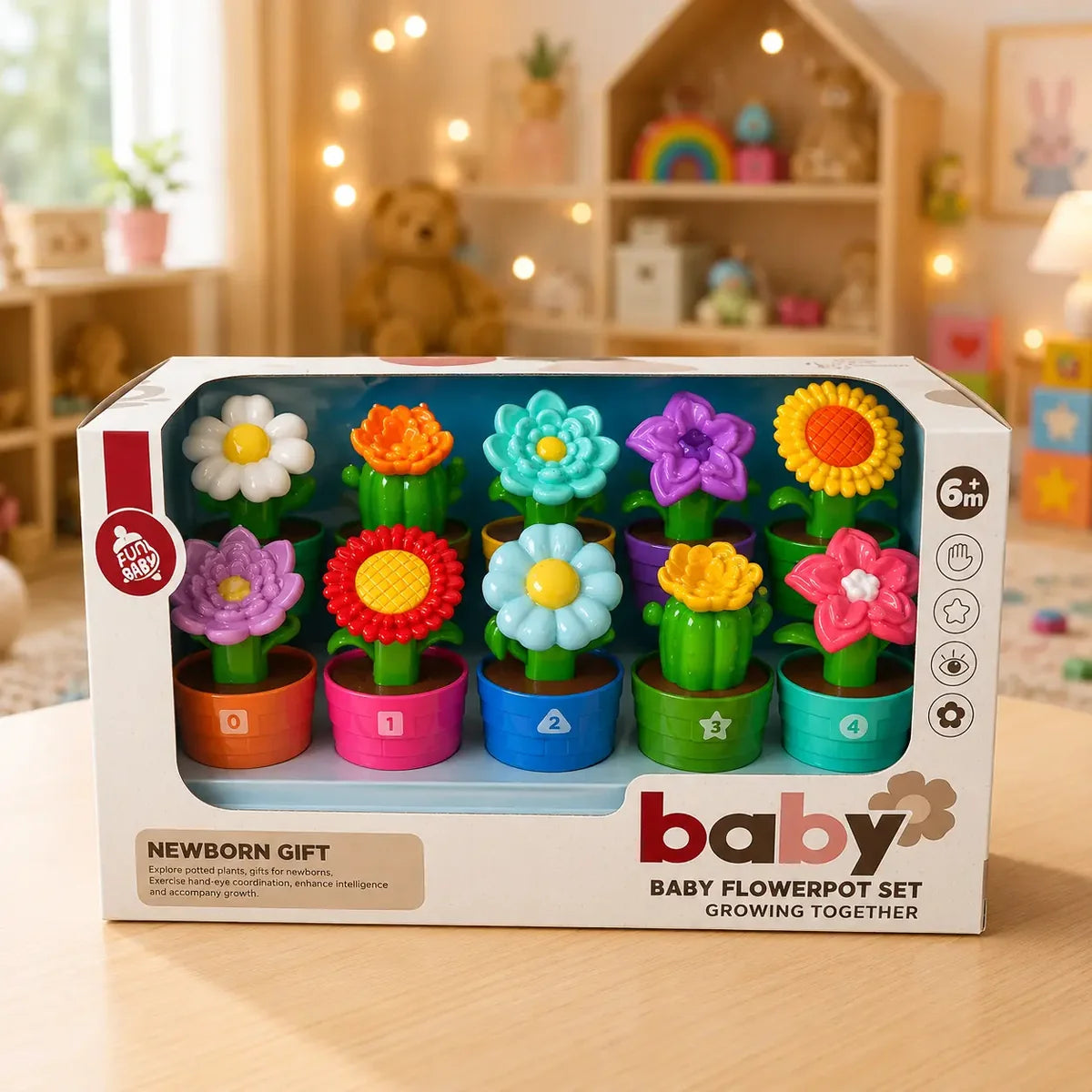 Baby Flowerpot Matching Shapes and Sorting Kit - 035