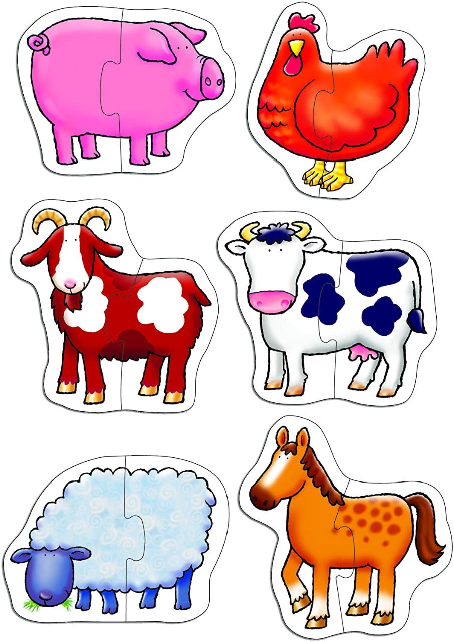 Farm Animal Two Piece Jigsaw Puzzles - 001 - Default Title - Odeez | Educational Toys Pakistan