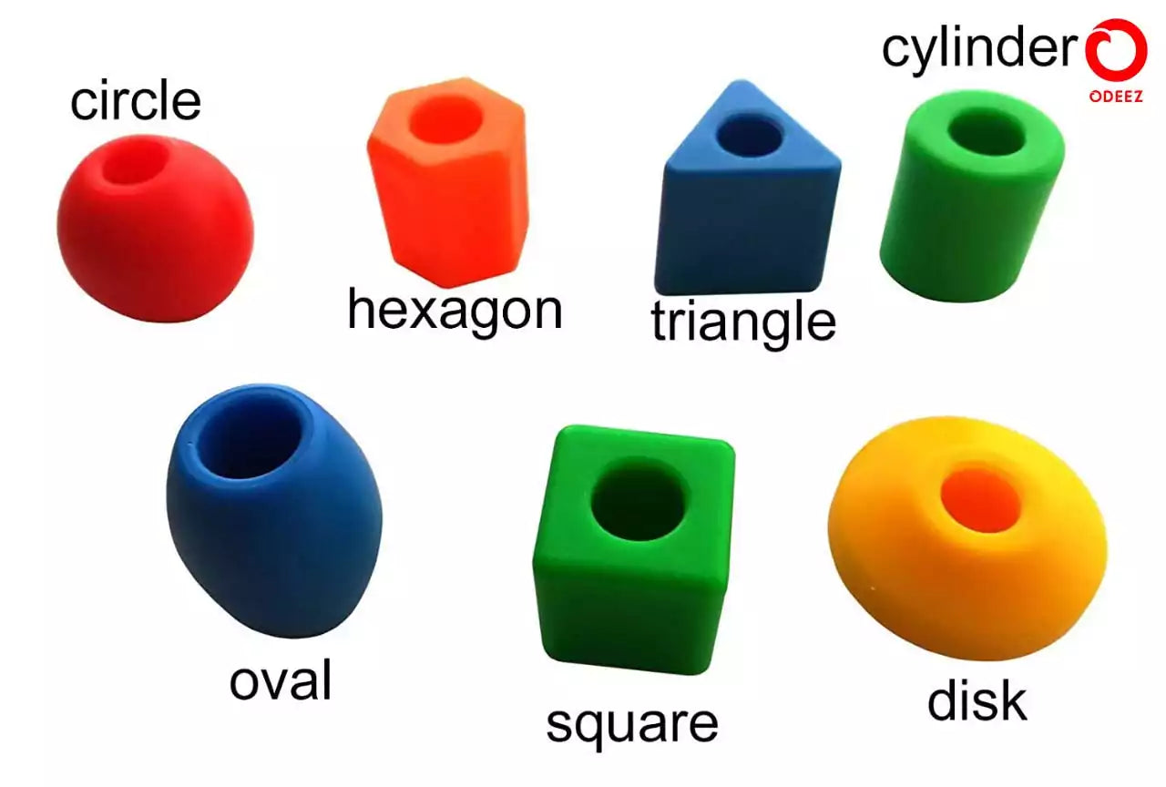 Geometrical Lacing Beads - Small - Default Title - Odeez | Educational Toys Pakistan
