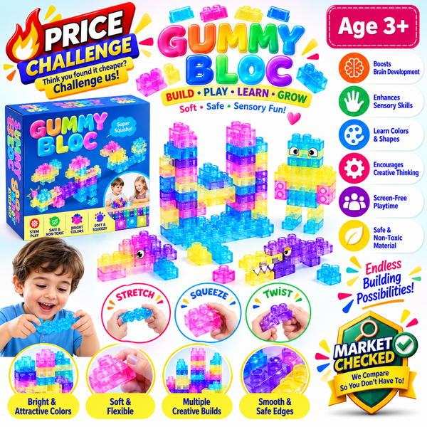 Soft Gummy Jelly Sensory Building Blocks 40 pieces
