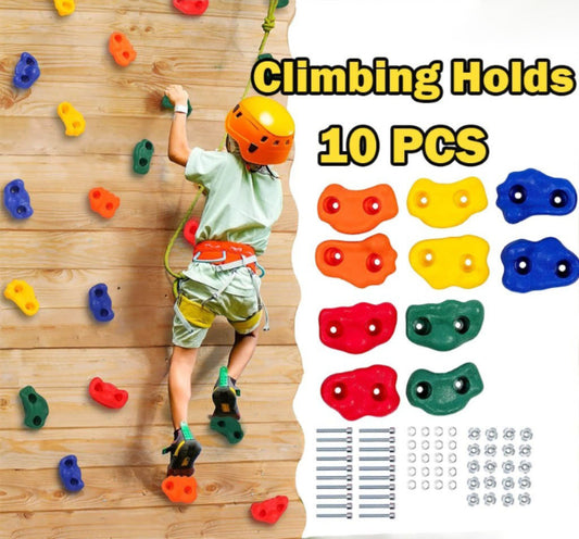 Colorful Rock Climbing Holds Plastic Material- 10 pieces - Default Title - Odeez | Educational Toys Pakistan