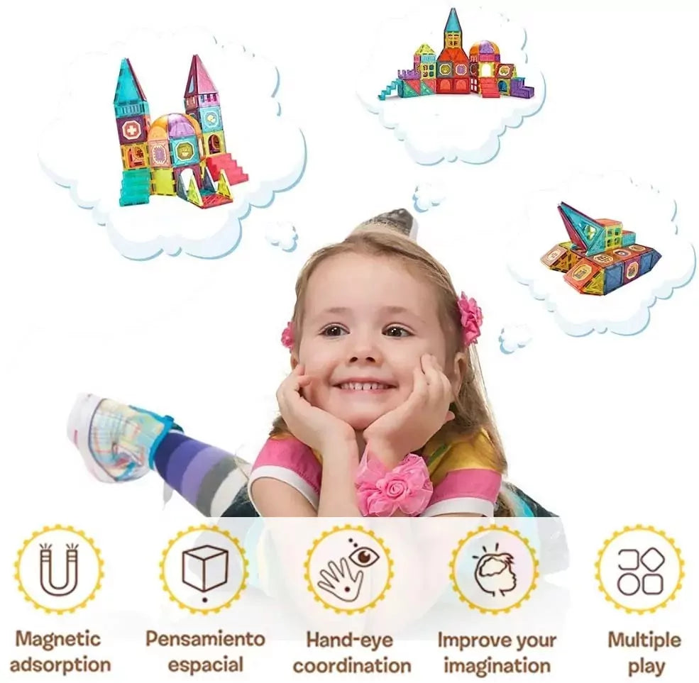 DIY Magnetic Construction Blocks - 77 pieces - Default Title - Odeez | Educational Toys Pakistan