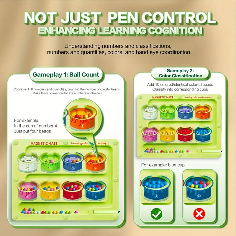 Magnetic Maze Color Sorting Board - 44A