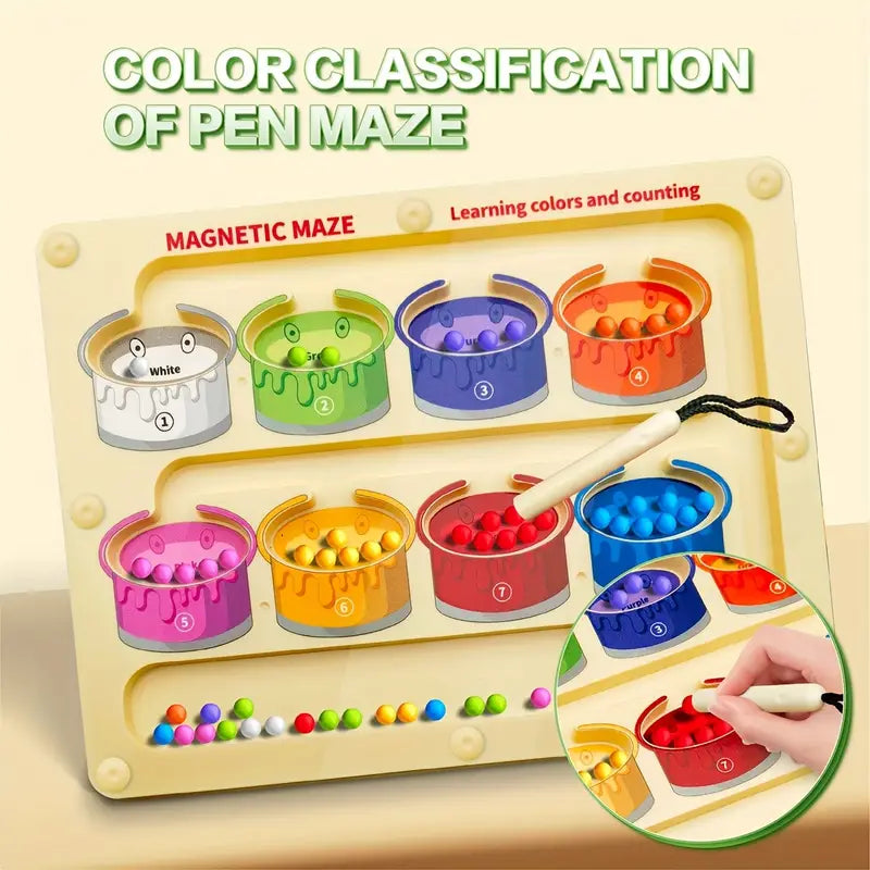 Magnetic Maze Color Sorting Board - 44A