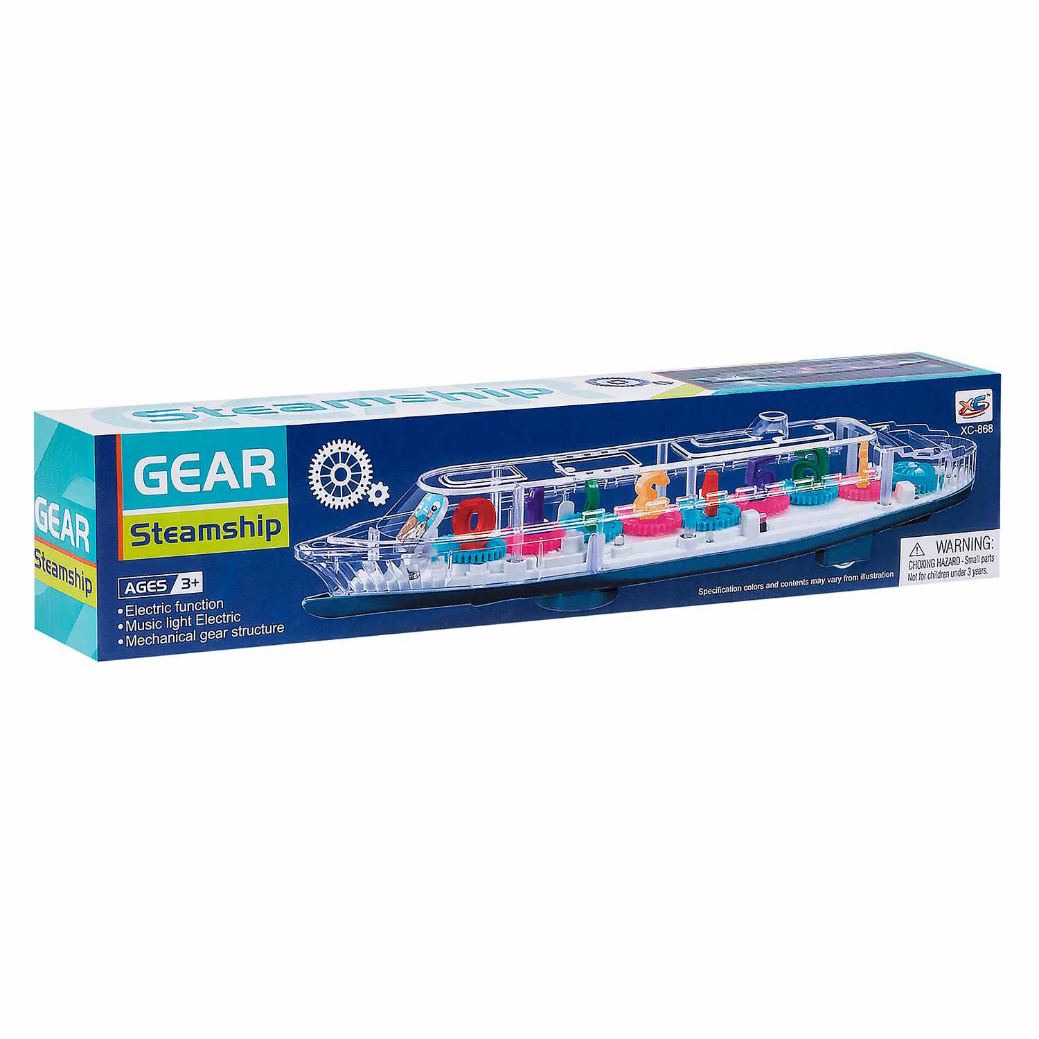 Number Gear Steamship Light and Sound for kids - 868 - Default Title - Odeez | Educational Toys Pakistan