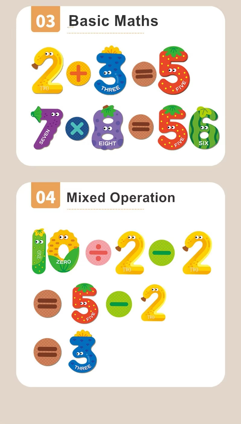 Early Education Number Magnetic Puzzle 0 - 9 - 26 pieces - Default Title - Odeez | Educational Toys Pakistan