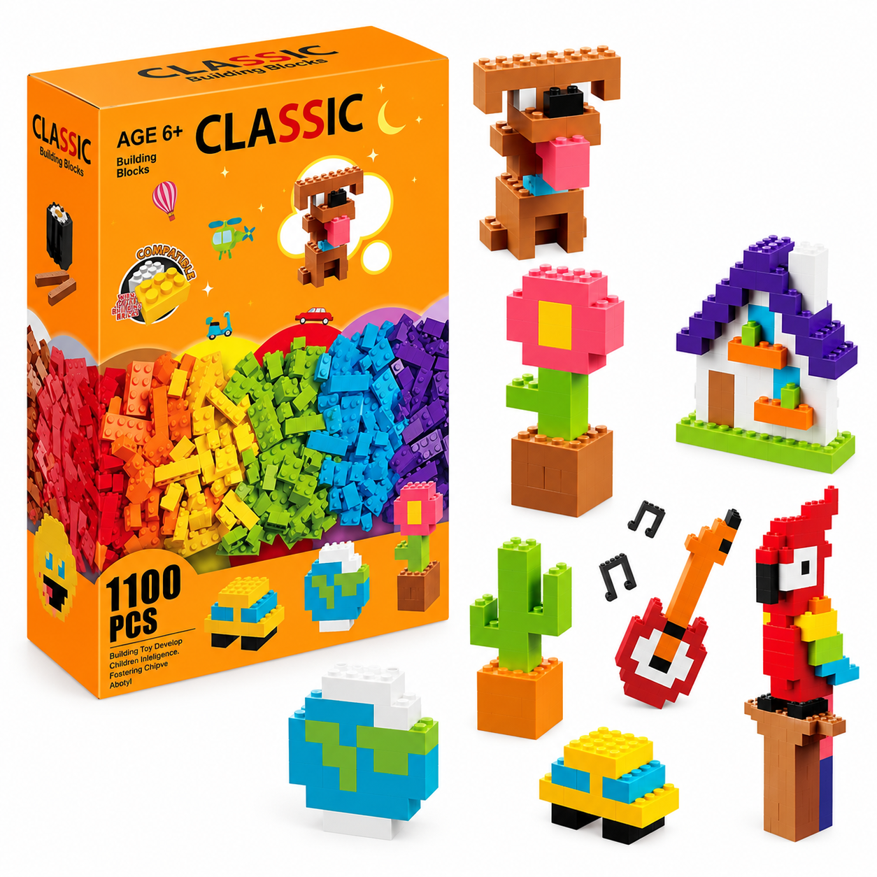 Classic Building Blocks – 1100pcs Creative Construction Set