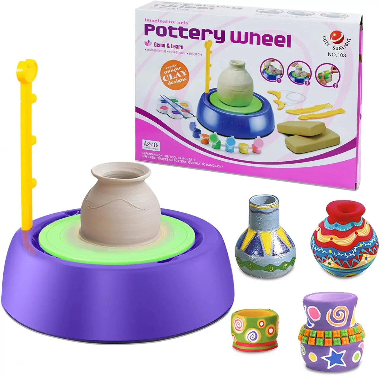 Pottery Wheel Handicraft Painting Kit - Default Title - Odeez | Educational Toys Pakistan