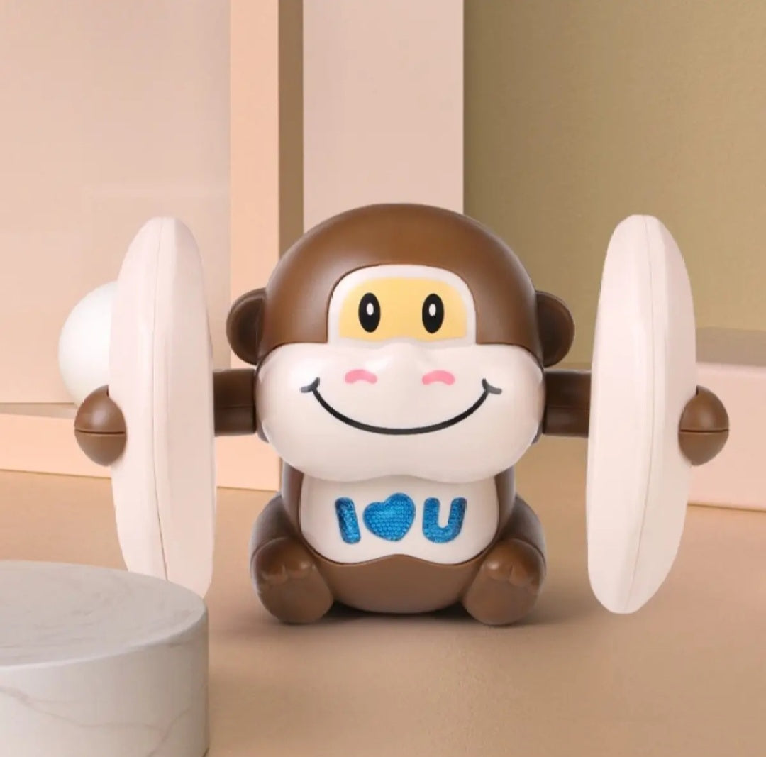 Tumbling Roll Monkey Voice Control Electric Toy with Music and Lights - 306