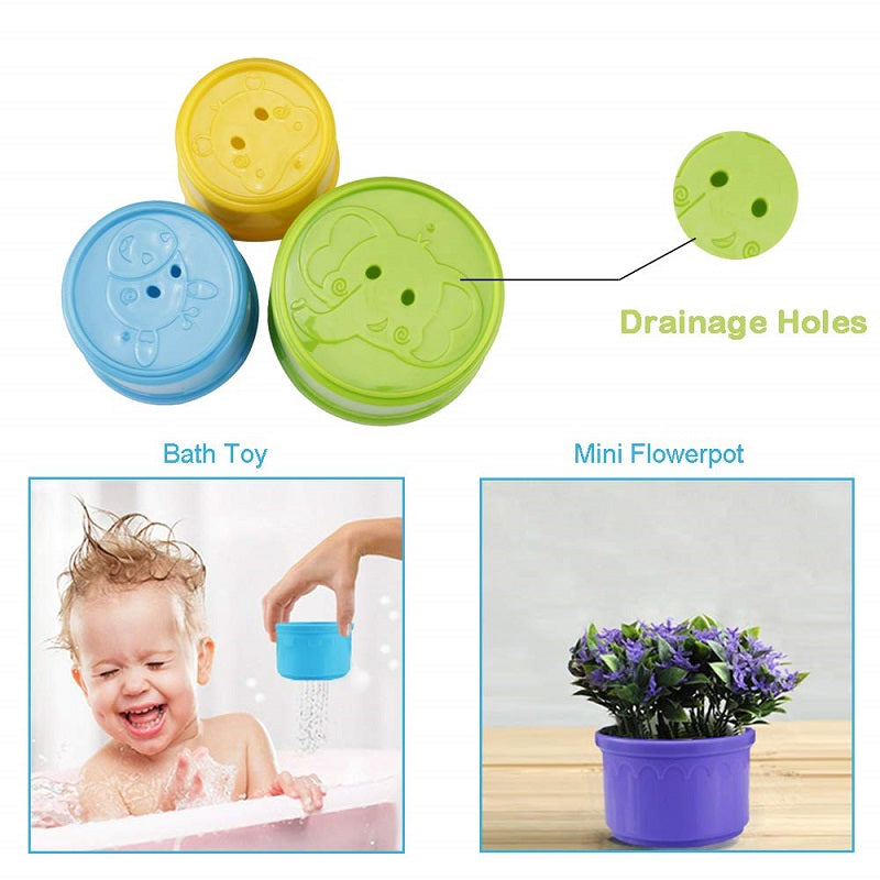 Nesting Shape Sorting and Stacking Cups Animal Castle - Default Title - Odeez | Educational Toys Pakistan