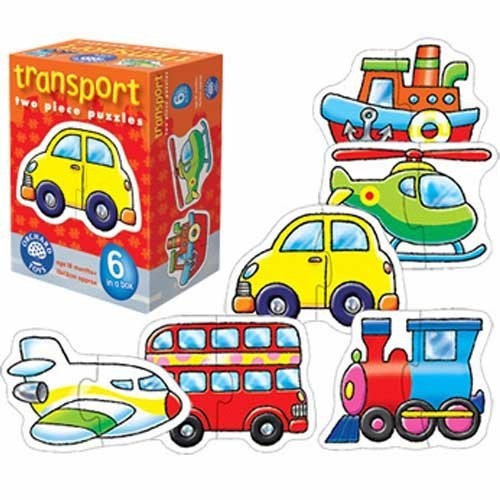 Transport Two-piece Jigsaw Puzzles - Default Title - Odeez | Educational Toys Pakistan
