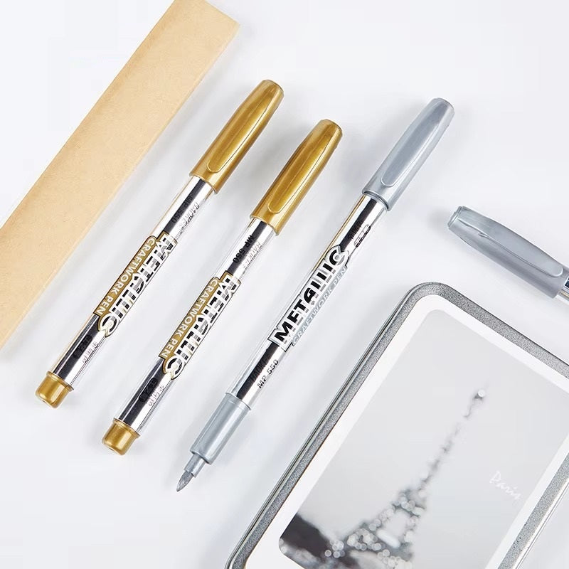 Baoke Metallic Art Marker Pen Silver Color 1 Piece - Default Title - Odeez | Educational Toys Pakistan