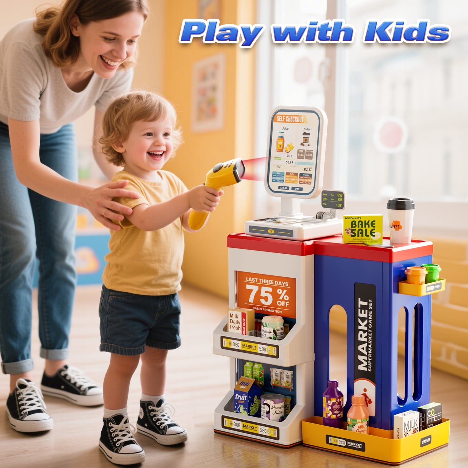 Pretend Play Realistic Shopping Fun Supermarket Set - 149