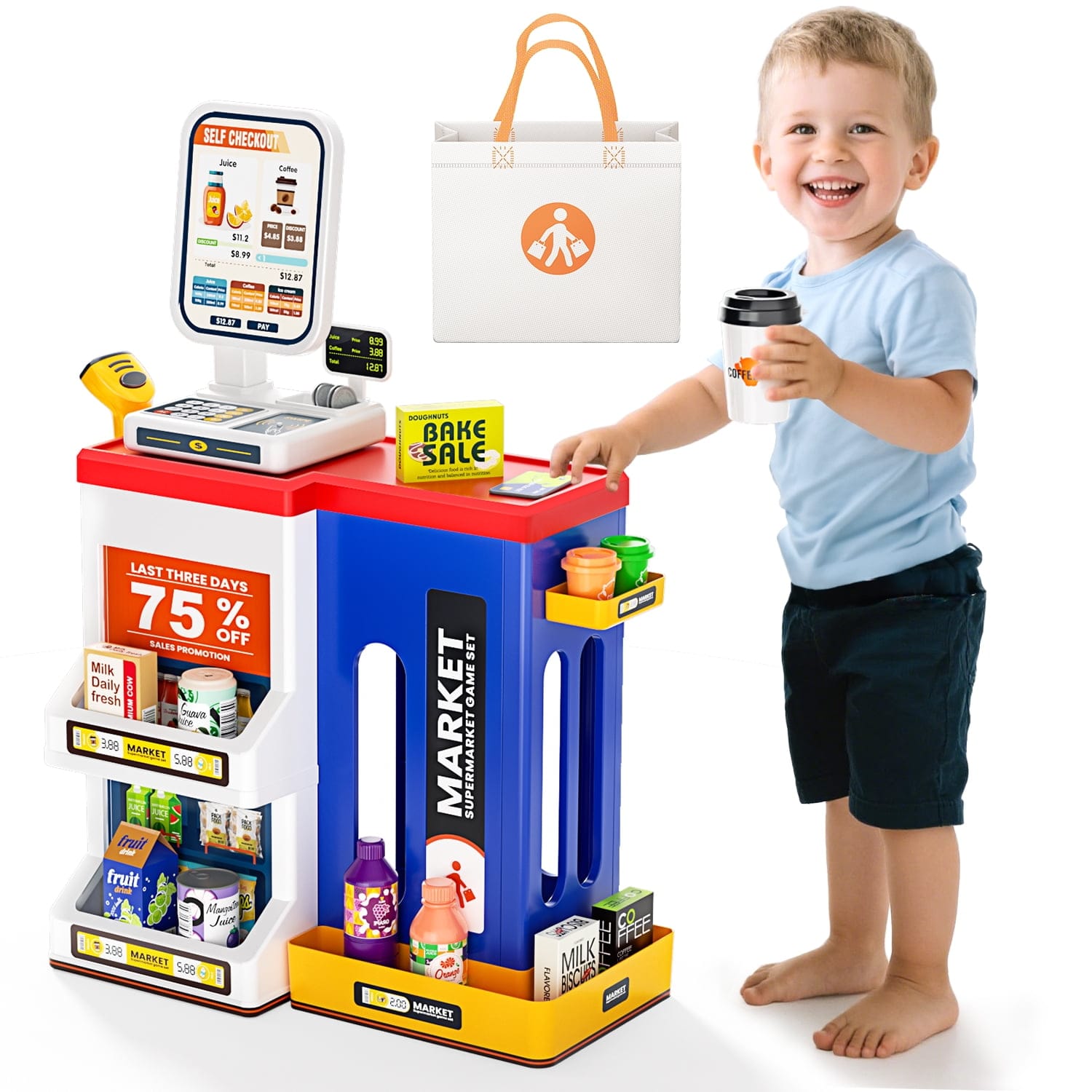 Pretend Play Realistic Shopping Fun Supermarket Set - 149