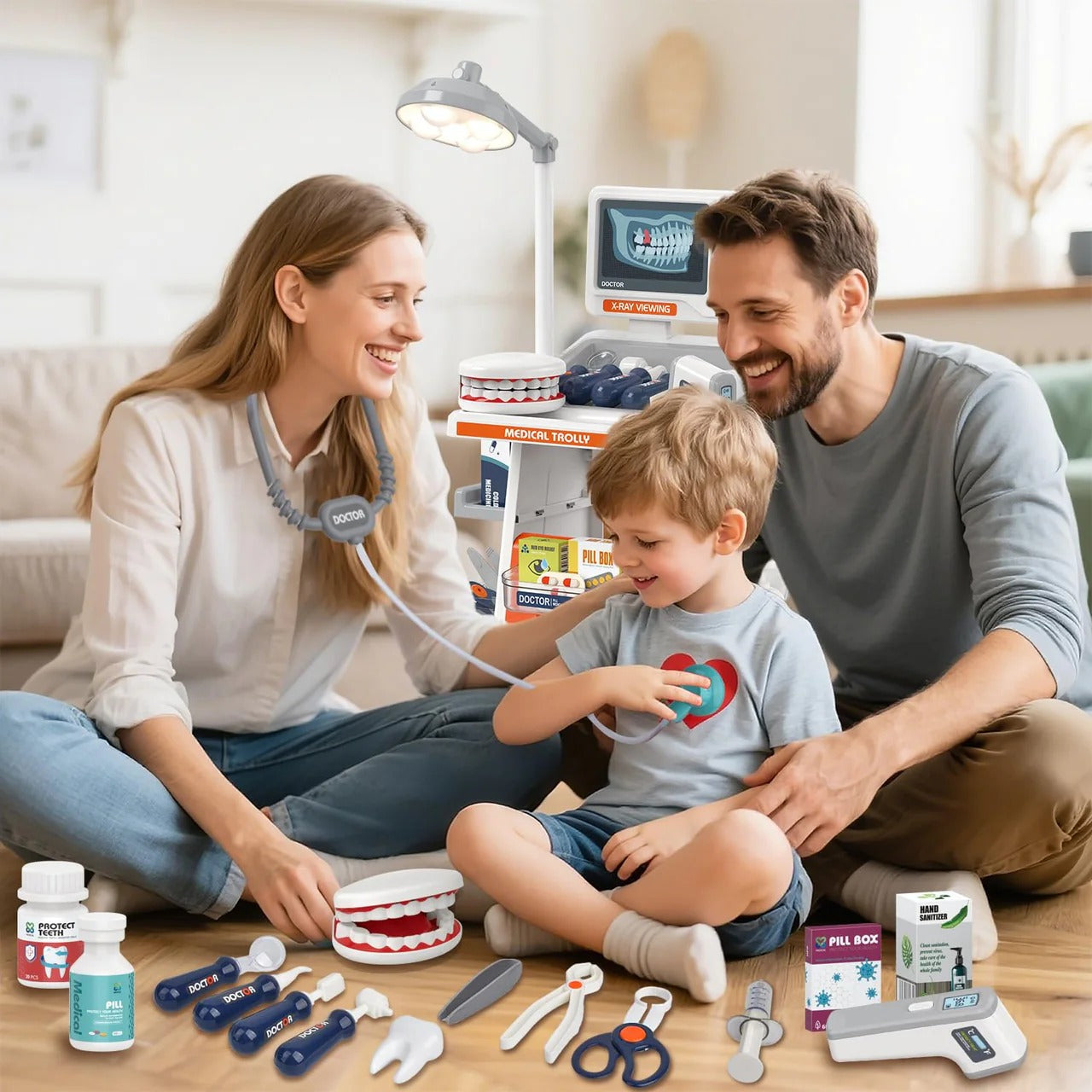 Realistic Medical Trolley Playset for Kids - 091