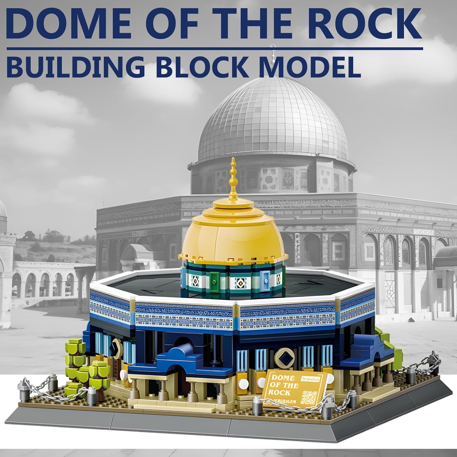 Dome of The Rock (Al- Aqsa Mosque) Jerusalem Building Blocks Set - 983 pcs