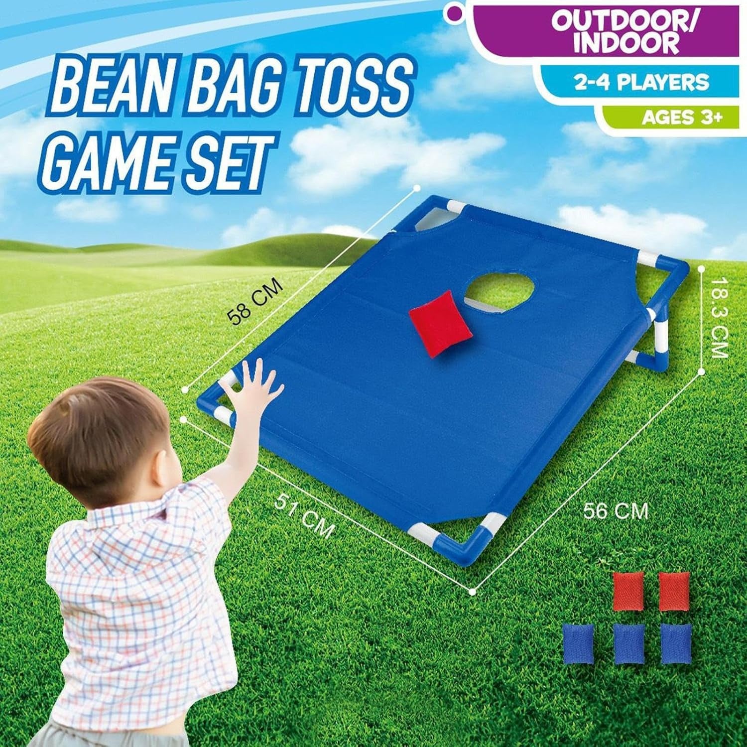 Bean Bag Throw Game with Target Board Set - 811