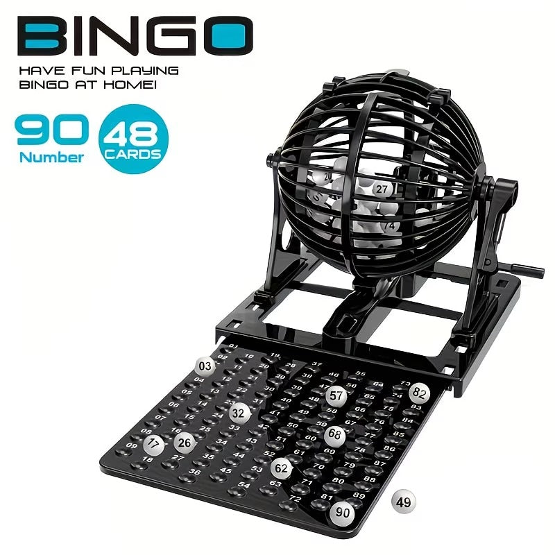 Bingo Game Set with Cage and Number Board - 711
