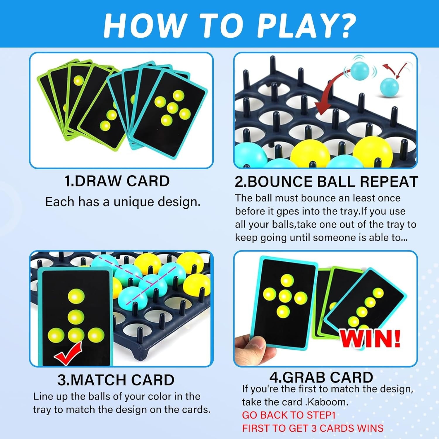 Bounce Ball Board Game Connect and Match Challenge - 860