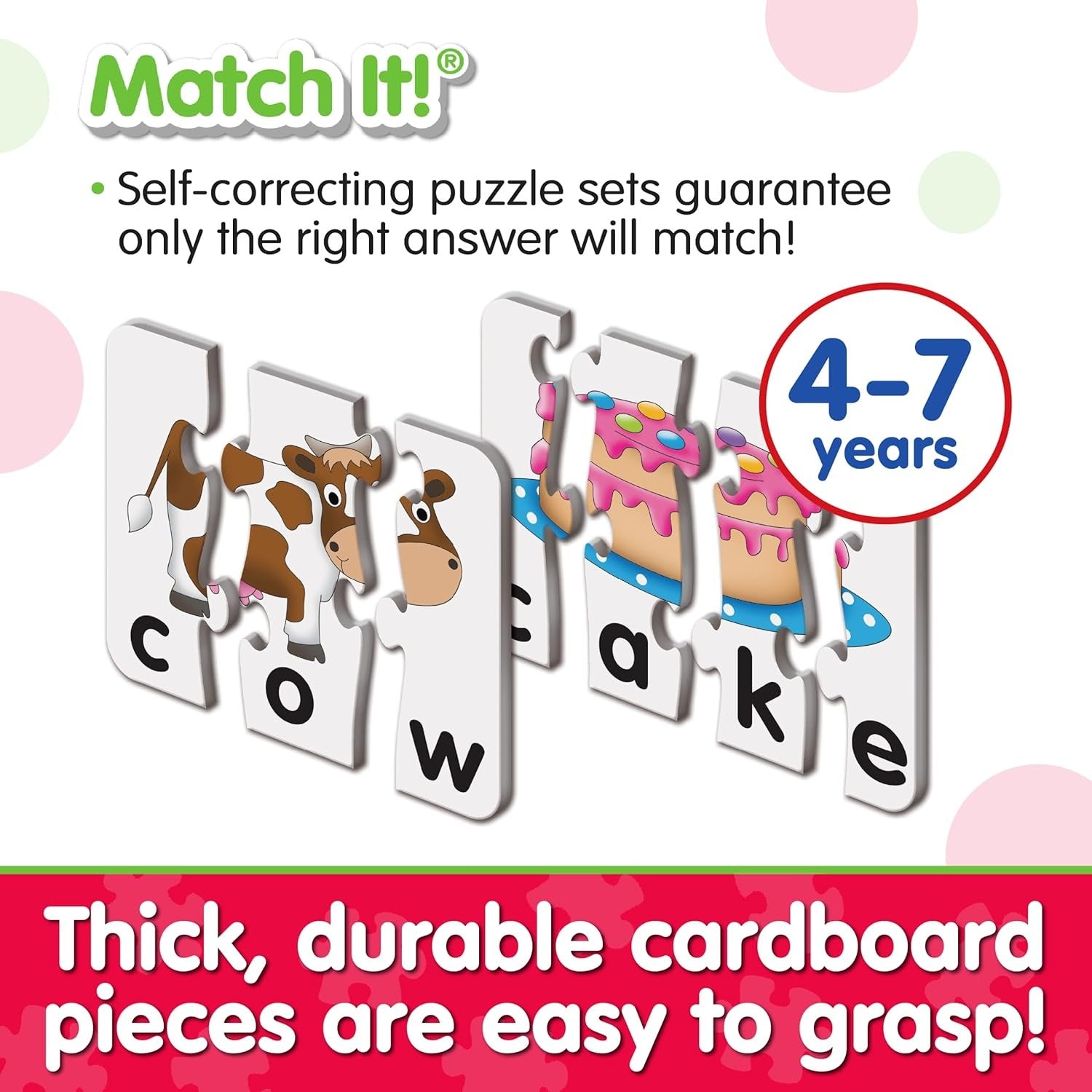 Match It! Spelling Puzzle 12 Puzzle Sets - 80Y