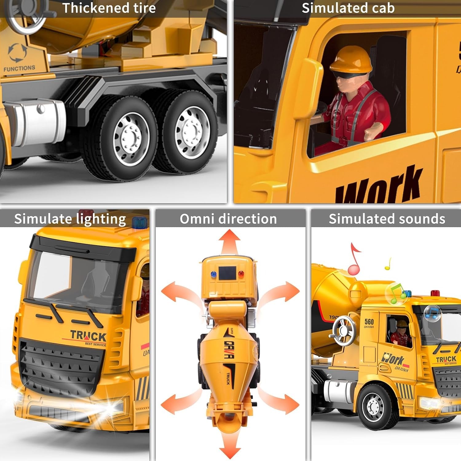 Cement Mixer Super Truck Model 1:20 Rechargeable - 6CH Remote Control