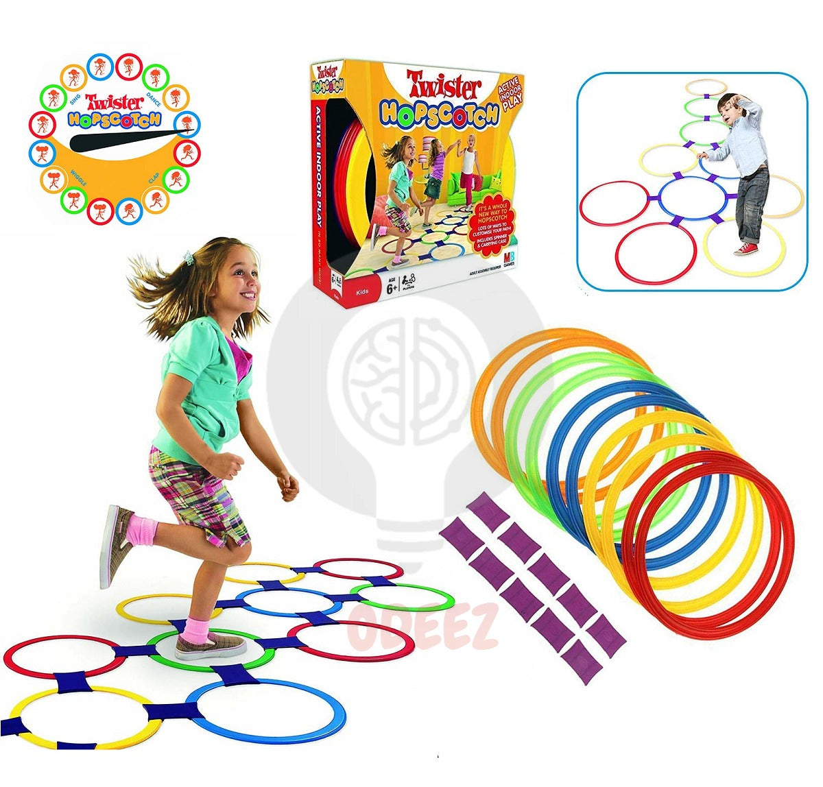 Hopscotch Rings Pretend Play - 10 Pieces - Default Title - Odeez | Educational Toys Pakistan