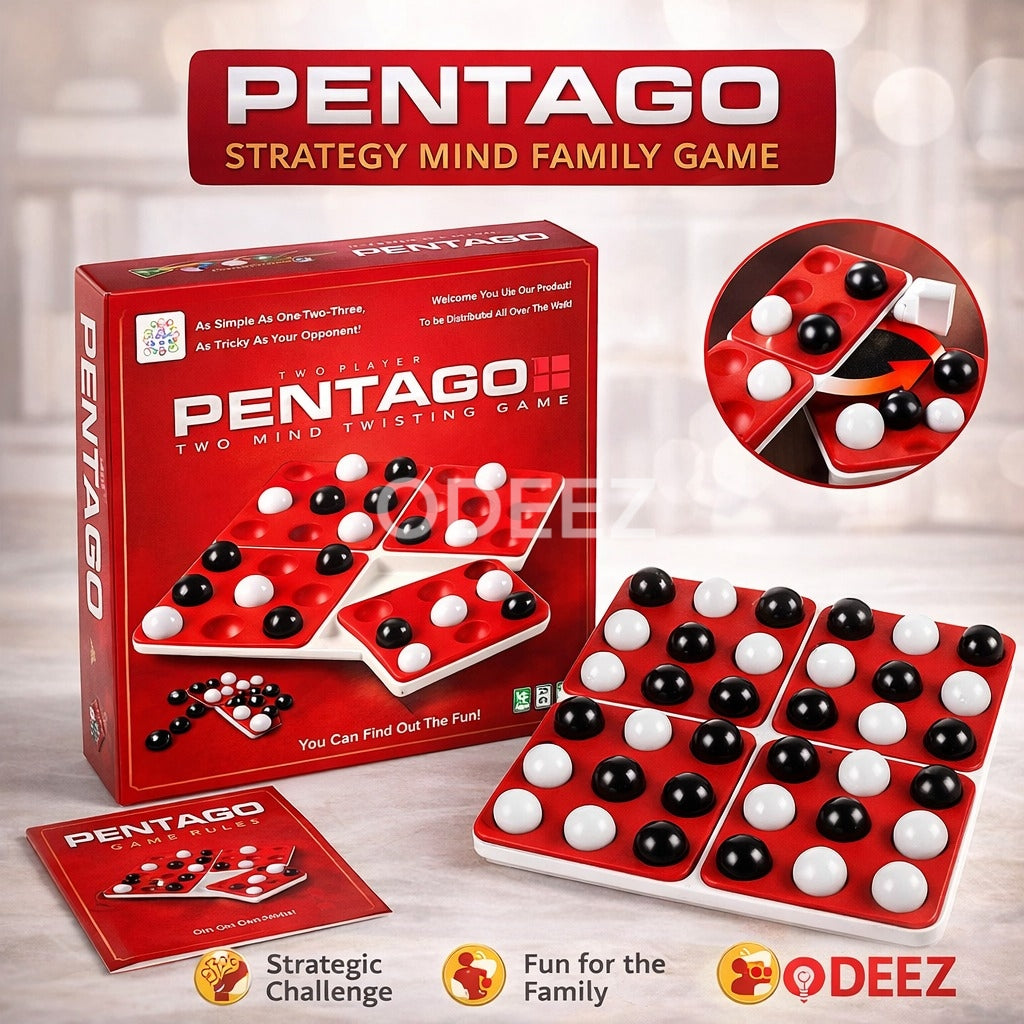Pentago Strategy Mind Twisting Family Board Game - 013