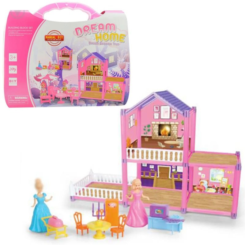 Dream House DIY Dollhouse Set for Kids - 359